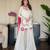 Women's Gorgeous Embroidery Work Roman Glass Silk Fabric Straight Kurta Sharara and Dupatta Set