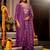 Women Ethnic Motifs Embroidered Regular Thread Work Chanderi Silk Kurta with Trousers & With Dupatta