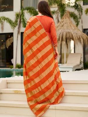 Women Ethnic Motifs Embroidered Regular Thread Work Kurta with Trousers & With Dupatta 4