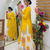 Festive yellow heavy embroidery kurta floral sharara set with border dupatta