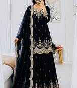 Designer short kurti & sharara set with scallop dupatta