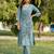 Women Floral Embroidered Regular Thread Work Pure Cotton Kurta with Trousers