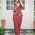 Elegance in Rust: Hand-Embroidered Floral Linen Co-Ord Set