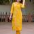 Women Floral Embroidered Regular Thread Work Pure Cotton Kurta with Trousers
