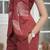 Elegance in Rust: Hand-Embroidered Floral Linen Co-Ord Set