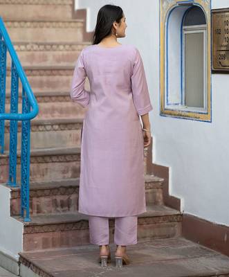 Women Ethnic Motifs Embroidered Regular Thread Work Kurta with Trousers & With Dupatta 5