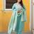 Women Ethnic Motifs Yoke Design Regular Thread Work Kurta with Trousers & With Dupatta