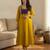 Women's Gorgeous Embroidery Work Chanderi Fabric Flared Kurta Pant and Dupatta Set
