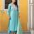 Women Ethnic Motifs Yoke Design Regular Thread Work Kurta with Trousers & With Dupatta