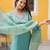 Women Ethnic Motifs Yoke Design Regular Thread Work Kurta with Trousers & With Dupatta