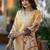 Women Printed Regular Thread Work Kurta with Trousers & With Dupatta