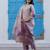 Women Floral Printed Regular Thread Work Kurta with Trousers & With Dupatta