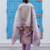 Women Floral Printed Regular Thread Work Kurta with Trousers & With Dupatta