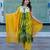 Women Dyed Regular Thread Work Pure Silk Kurta with Trousers & With Dupatta