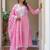 Women Ethnic Motifs Embroidered Regular Chikankari Pure Cotton Kurta with Trousers & With Dupatta