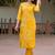 Women Floral Embroidered Cotton Kurta with Trousers