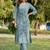 Women Floral Embroidered Cotton Kurta with Trousers