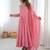 Pink georgette anarkali suit set with dupatta & pant for women