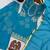 Teal blue embroidered kurta set with palazzo and dupatta for women