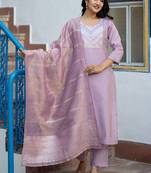 Women Floral Embroidered Kurta with Trousers & Dupatta