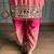 Rani pink chinon kurta pant set with real mirror work
