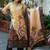 Floral Woven Design V-Neck Zari Work Straight Kurta With Trousers & Dupatta