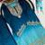 Sky blue chinon kurta pant set with real mirror work