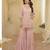 Pink georgette sequins sharara suit set