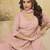 Pink georgette sequins sharara suit set