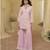 Pink georgette sequins sharara suit set