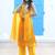 Women Dyed Regular Pure Silk Kurta Set With Dupatta