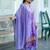 Abstract Printed V-Neck Pure Silk Kurta With Trousers & Dupatta