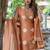 Bandhani Dyed V-Neck Pure Silk Straight Kurta With Trousers & Dupatta