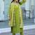 Women Bandhani Printed Empire Thread Work Kurta with Trousers & With Dupatta