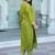 Women Bandhani Printed Empire Thread Work Kurta with Trousers & With Dupatta