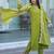 Women Bandhani Printed Empire Thread Work Kurta with Trousers & With Dupatta