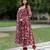 Women Floral Printed Empire Gotta Patti Kurta with Trousers & With Dupatta