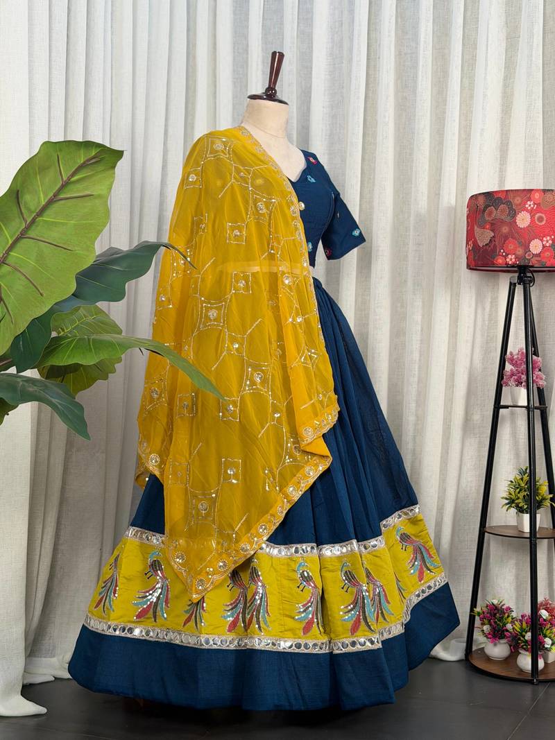 Women's  embroidered Lehenga Choli- Full stitched free size