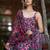 Floral Printed Empire Flared Anarkali Kurta With Trousers & Dupatta