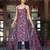 Floral Printed Empire Flared Anarkali Kurta With Trousers & Dupatta