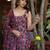 Floral Printed Empire Flared Anarkali Kurta With Trousers & Dupatta