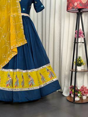 Women's  embroidered Lehenga Choli- Full stitched free size 3