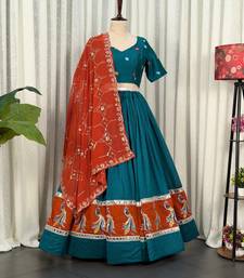  Embroidered Lehenga Choli Set- Full stitched free size
