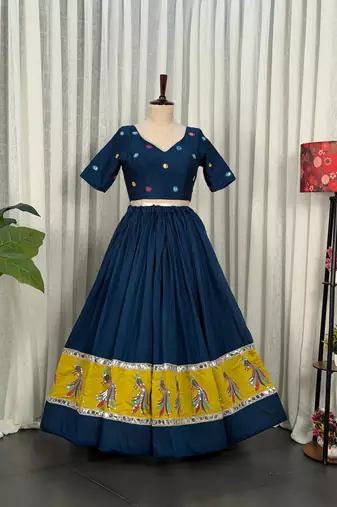 Women's  embroidered Lehenga Choli- Full stitched free size