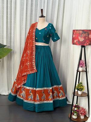  Embroidered Lehenga Choli Set- Full stitched free size 2