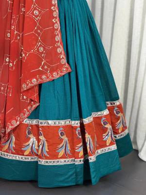 Embroidered Lehenga Choli Set- Full stitched free size 4