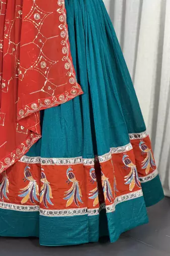  Embroidered Lehenga Choli Set- Full stitched free size