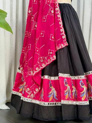  Embroidered Lehenga Choli with Dupatta- Full stitched free size 3