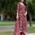 Floral Printed Georgette Empire Kurta With Trousers & Dupatta