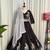  Black Lehenga Choli with Peacock Embroidery & Mirror Work- Full stitched free size